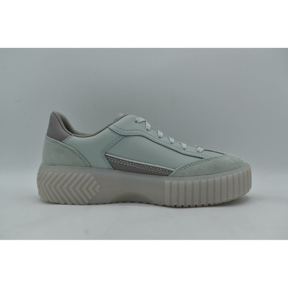 Sorel ONA Ave T-Toe Sneaker Womens 7.5 Cool Green Chrome Grey New Platform Suede - Picture 7 of 12